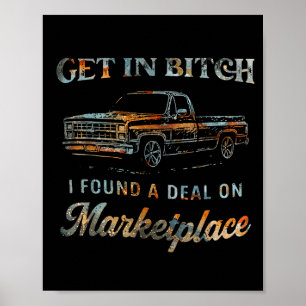 Finde ich habe Marktplatz Illustration Poster