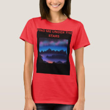 Finde mich unter dem Sterne-Galaxie-T-Shirt