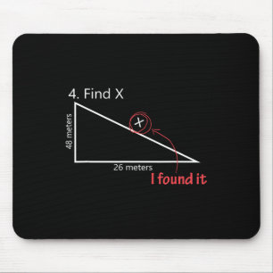 Finde X Mathelehrer Grafik Sarkastisches Geschenk Mousepad
