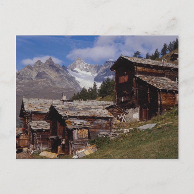 Findeln, Zermatt, die Schweiz Postkarte (Vorderseite)