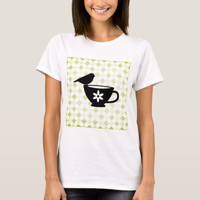 Finden auf Teacup-Silhouette T-Shirt (Vorderseite)