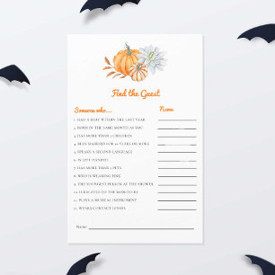 Finden Sie das Baby Shower Game Fall Pumpkin