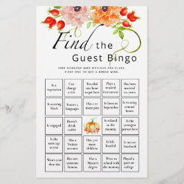 Finden Sie das Bingo Pumpkin Baby Shower Game