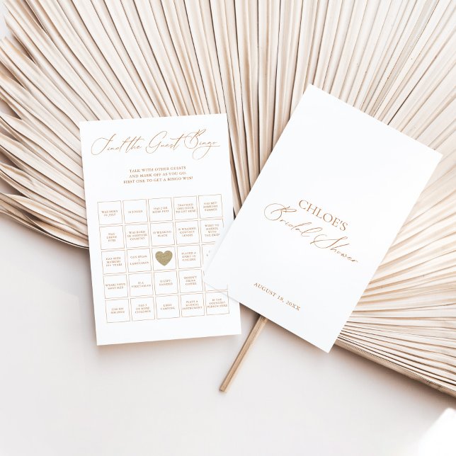 Finden Sie das Gast Bingo Elegantes Brautparty Spi (Von Creator hochgeladen)