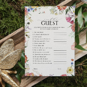 Finden Sie das Gast Pressed Floral Brautparty Game