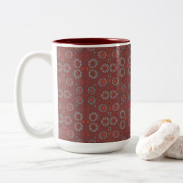 Finden Sie das Kaninchen, rustikale Muster, grau & Zweifarbige Tasse