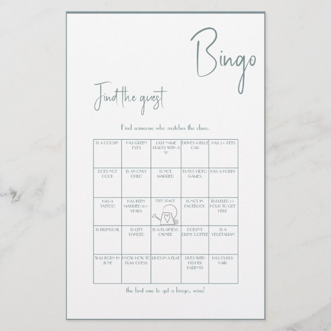 Finden Sie den Bingo Shower Game Flyer (Vorne)