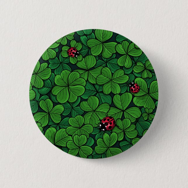Finden Sie den glücklichen Klee Button (Vorderseite)
