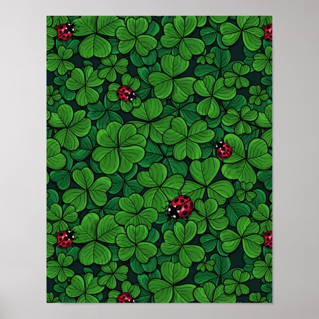Finden Sie den glücklichen Klee Poster (Vorne)