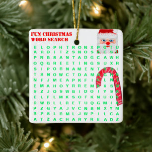 Finden Sie den Namen Weihnachten Mini 15 Word Puzz Keramikornament