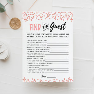 Finden Sie die Gast Brautparty Editable Game Card Einladung