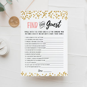 Finden Sie die Gast Brautparty Editable Game Card Einladung
