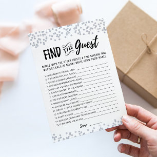 Finden Sie die Gast Brautparty Editable Game Card Einladung