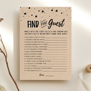 Finden Sie die Gast Brautparty Editable Game Card Einladung