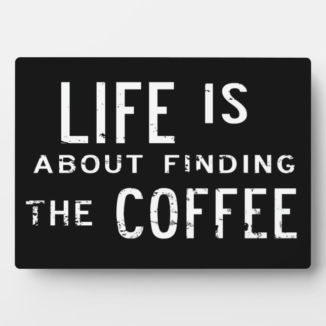 Finden Sie die Kaffeeplakette Fotoplatte (Vorderseite)