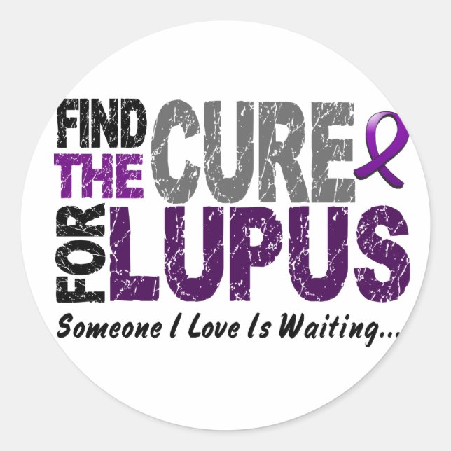 Finden Sie die Kur 1 LUPUS T - Shirt & Geschenke Runder Aufkleber (Vorderseite)