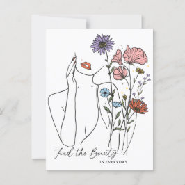 Finden Sie die Schönheit in alltäglichen inspirier Postkarte