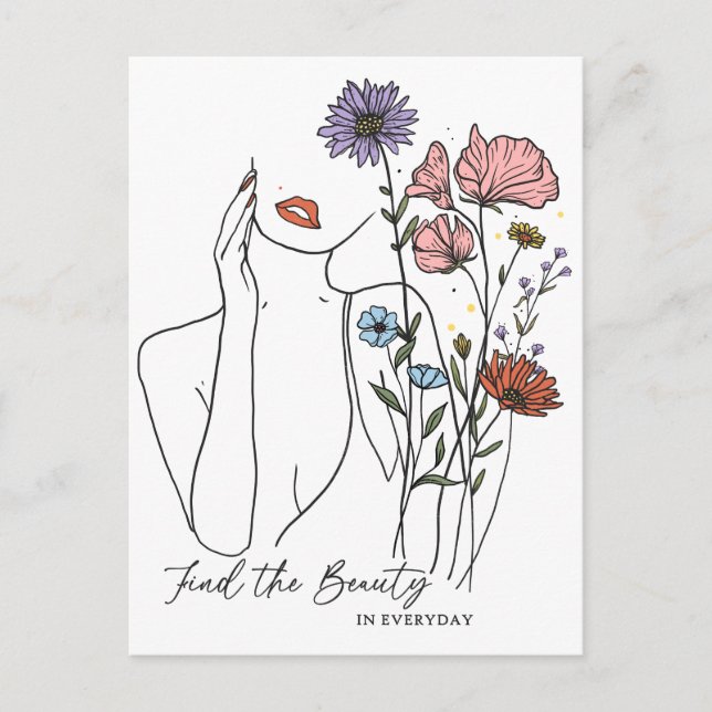 Finden Sie die Schönheit in alltäglichen inspirier Postkarte (Vorderseite)