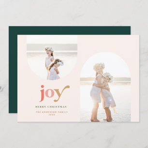 Finden Sie die Weihnachtskarte "Joy Two Foto" Einladung