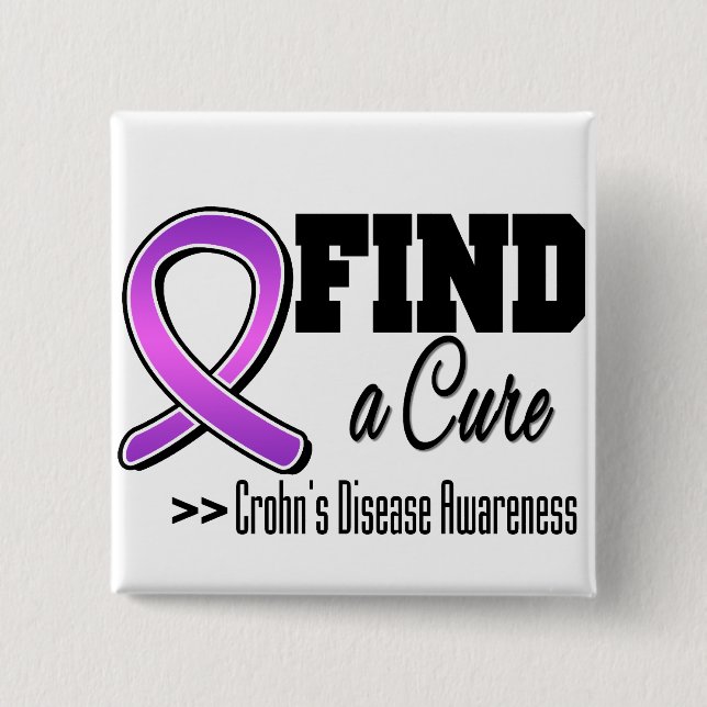 Finden Sie ein Heilung Crohns Button (Vorderseite)