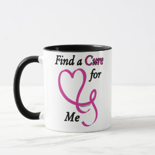 Finden Sie eine Heilung/ein Herz/mich...Brustkrebs Tasse
