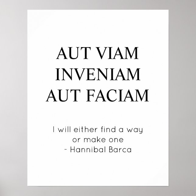 Finden Sie einen Weg oder erstellen Sie ein latein Poster (Vorne)