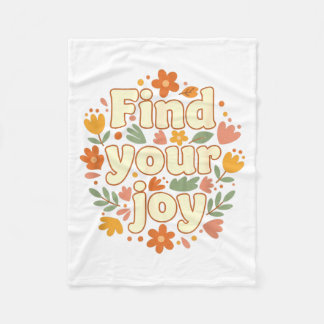 Finden Sie Freude Florale Wellness-Natur-Inspirati Fleecedecke