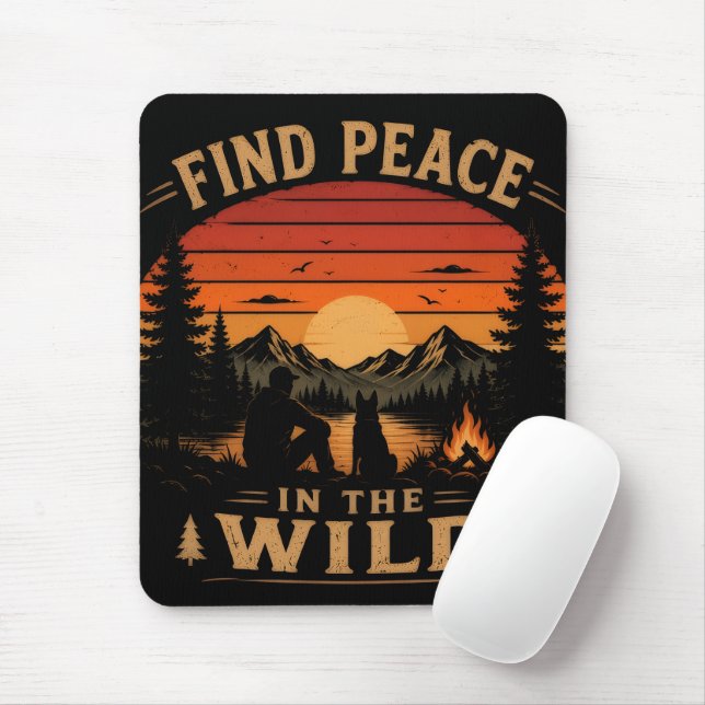 Finden Sie Frieden in der Wildnis Mousepad (Mit Mouse)