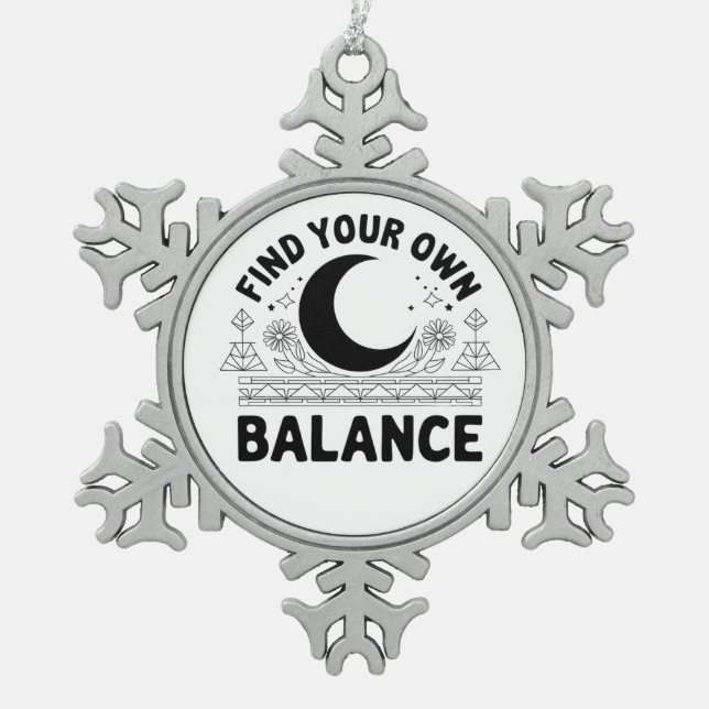 Finden Sie Ihr eigenes Saldo Auto Magnet Schneeflocken Zinn-Ornament (Vorderseite)