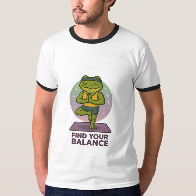 Finden Sie Ihr Guthaben - Yoga Frosch T - Shirt" T-Shirt (Vorderseite)