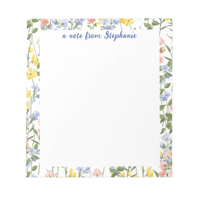 Finden Sie Ihr perfektes Bloom Notepad. Notizblock (Vorderseite)