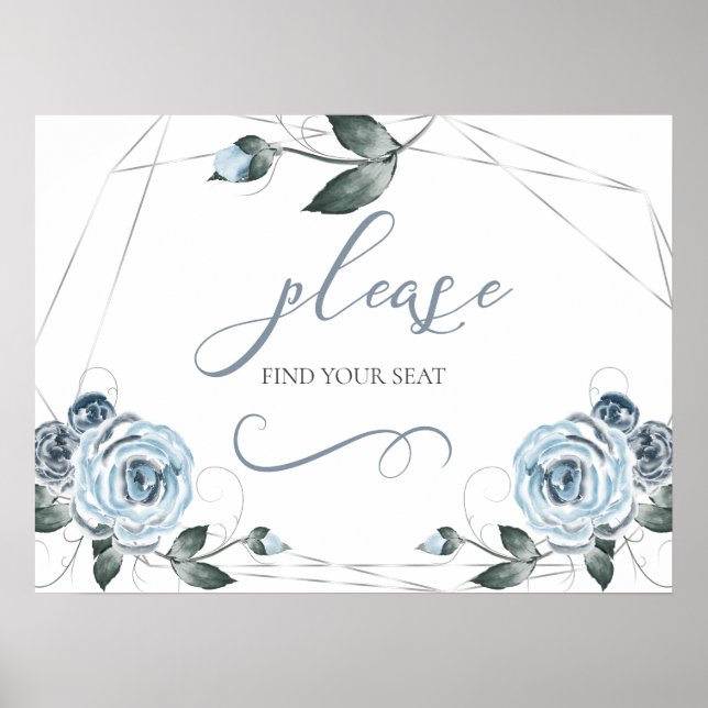 Finden Sie Ihr Sitzplatzwasser Blue Rose Wedding S Poster (Vorne)