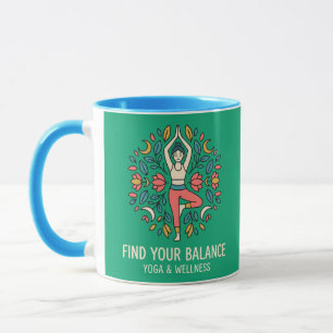 Finden Sie Ihre Balance Yoga & Wellness Baum-Pose  Tasse