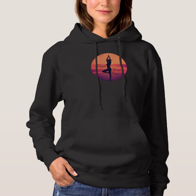 Finden Sie Ihre Flow Sunset Tree Pose Hoodie (Vorderseite)