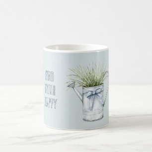 Finden Sie Ihre glückliche Grasblaue Gießkanne Kaffeetasse