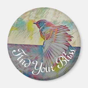 Finden Sie Ihren Bliss-Regenbogen-Vogel des Magnet