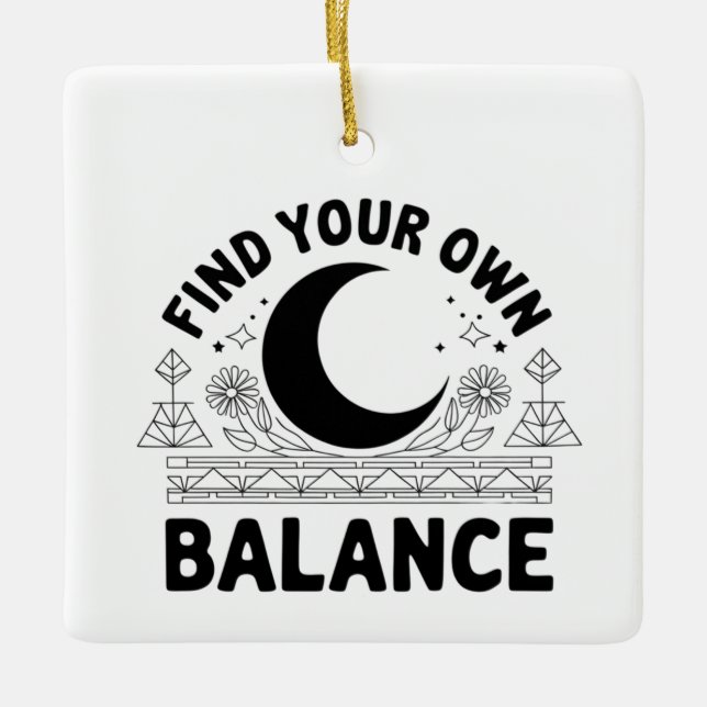 Finden Sie Ihren eigenen Saldo Keramikornament (Vorderseite)