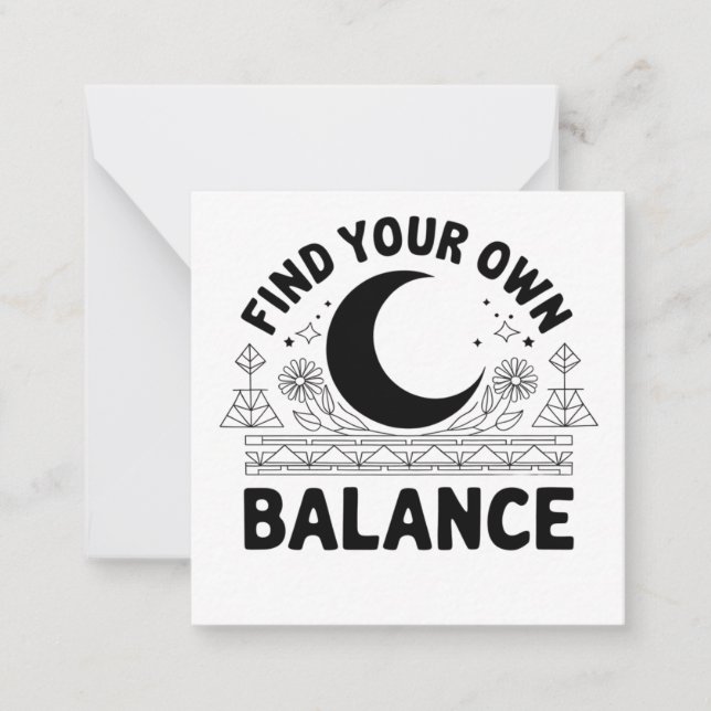 Finden Sie Ihren eigenen Saldo Mitteilungskarte (Vorderseite)