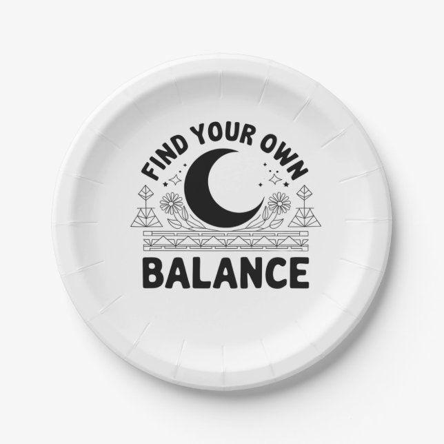 Finden Sie Ihren eigenen Saldo Pappteller (Vorderseite)