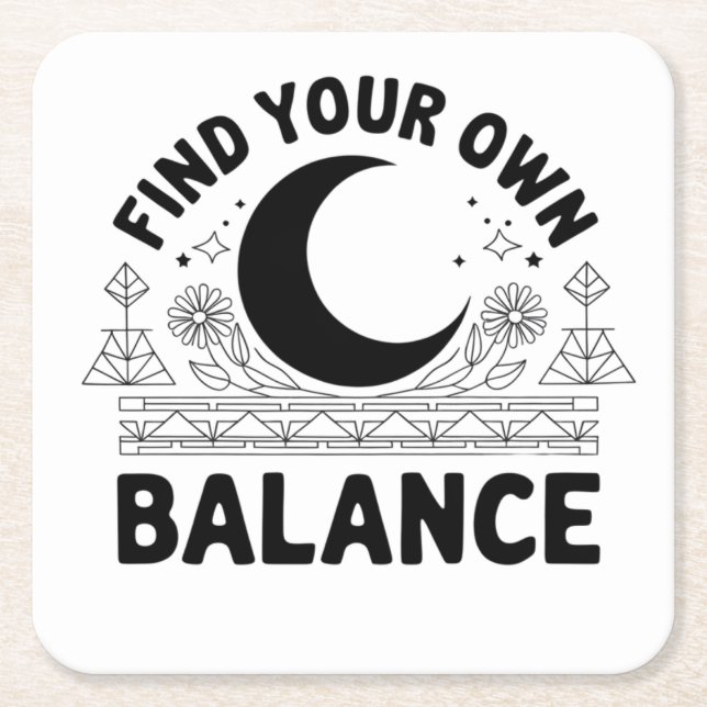 Finden Sie Ihren eigenen Saldo Rechteckiger Pappuntersetzer (Vorderseite)