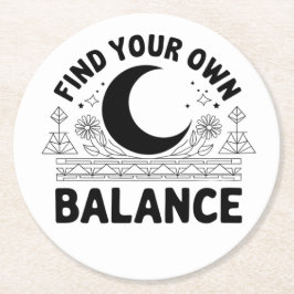 Finden Sie Ihren eigenen Saldo Runder Pappuntersetzer