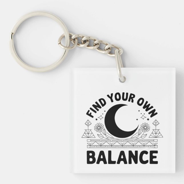 Finden Sie Ihren eigenen Saldo Schlüsselanhänger (Vorderseite)