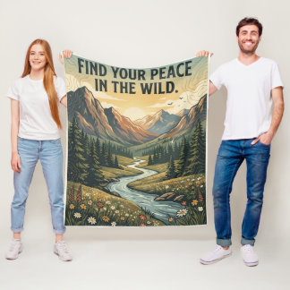 Finden Sie Ihren Frieden in der Wildnisdecke Fleecedecke