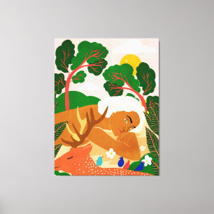 Finden Sie Ihren glücklichen Ort und gehen Sie oft Leinwanddruck