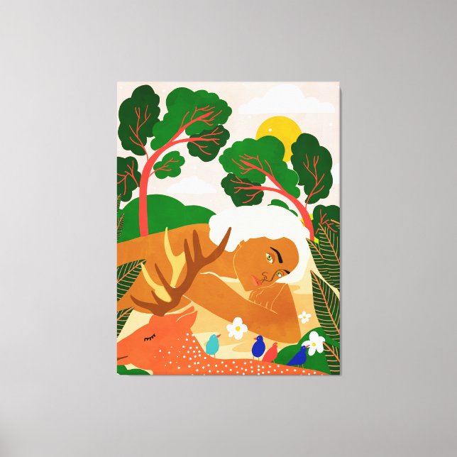 Finden Sie Ihren glücklichen Ort und gehen Sie oft Leinwanddruck (Vorderseite)