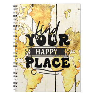 Finden Sie Ihren Happy Place Travel Notizblock