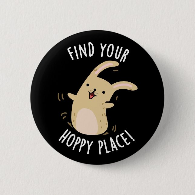 Finden Sie Ihren Hoppingplatz Funny Rabbit Pub Dar Button (Vorderseite)