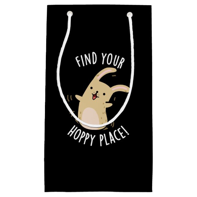 Finden Sie Ihren Hoppingplatz Funny Rabbit Pub Dar Kleine Geschenktüte (Vorderseite)