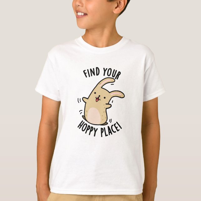Finden Sie Ihren Hoppy Place Funny Rabbit Pub T-Shirt (Vorderseite)
