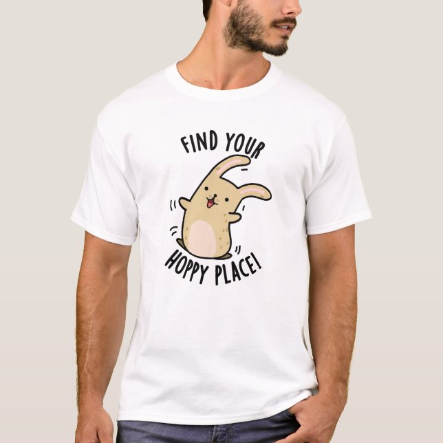 Finden Sie Ihren Hoppy Place Funny Rabbit Pub T-Shirt (Vorderseite)